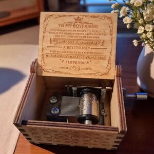 Wooden Music Box with Metal Mechanism! Plays, You Are My Sunshine!